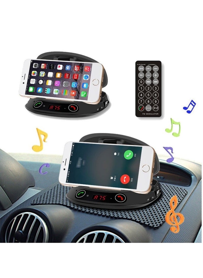 Bluetooth Hands-free FM Transmitter with Phone Holder, MP3 Player with USB Micro SD Connector - pzsku/Z504E82AD94A5D0E3819FZ/45/_/1705564333/1e227ffc-8d0c-45b0-9b84-ad451b89575e