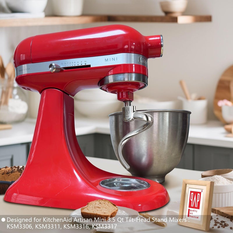 qAp quality art Practical Spiral Dough Hook Replacement for KitchenAid 3.5 Qt. Tilt-Head Stand Mixers/Polished 18/8 Stainless Steel Accessories/No coating/Dishwasher Safe/Compatible for KSM3311/3316/ Artisan Mini Series - Image 2