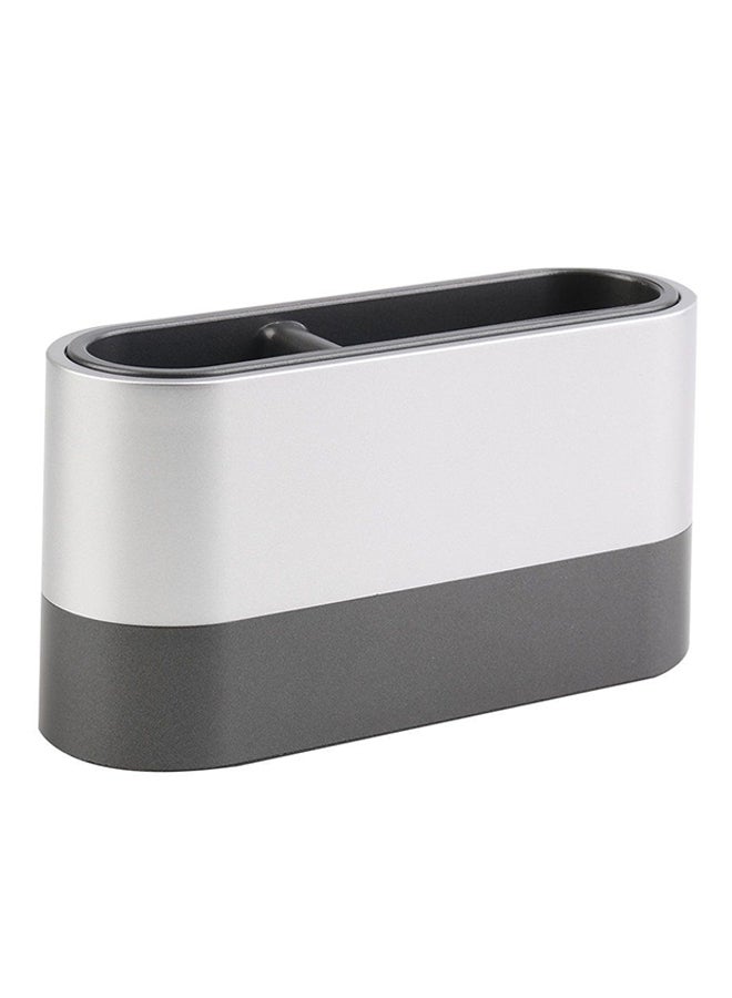 OUTAD Digital Alarm Clock With Pen Holder Silver/Grey - Image 3