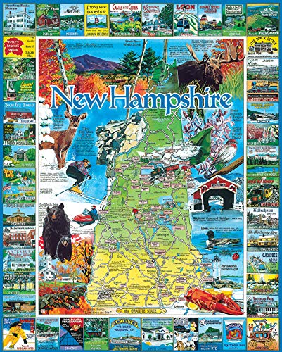 White Mountain Puzzles Best of New Hampshire 1000 Piece Jigsaw Puzzle - Image 1