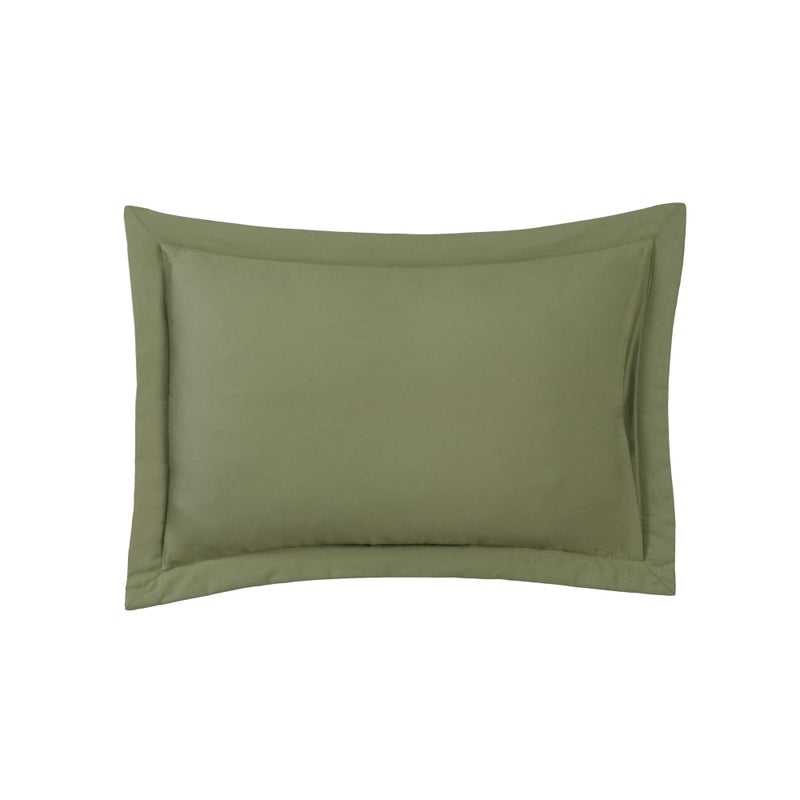 maspar Hues Indigenous Artisan Art Deco Diamond Green Quilted Standard Pillow Sham Set - Image 3