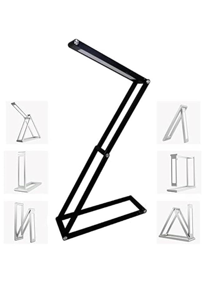 Generic Foldable LED Desk Light, Slim Portable Rechargeable USB Table Light, Eye-Caring Aluminium Alloy Table Lamps,for Home, Reading, Studying, Work, Travel (Black)  - Image 1