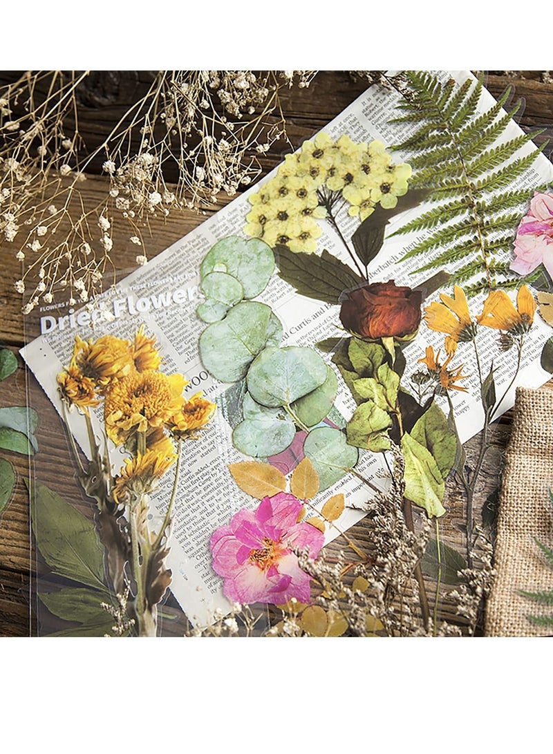 KASTWAVE Waterproof Plants Stickers Set, 48 Pcs Vintage Plants Flowers Collection Natural Sticker for Decoration Planners Scrapbook Laptops - Image 2