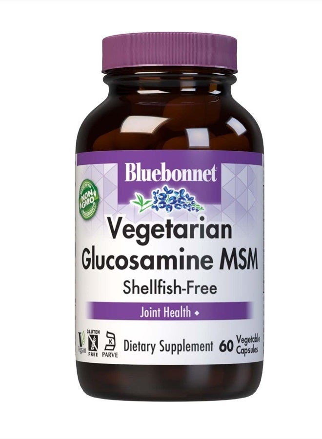 Bluebonnet BlueBonnet Vegetarian Glucosamine Plus MSM Supplement, 60 Count (743715011137)  - Image 1