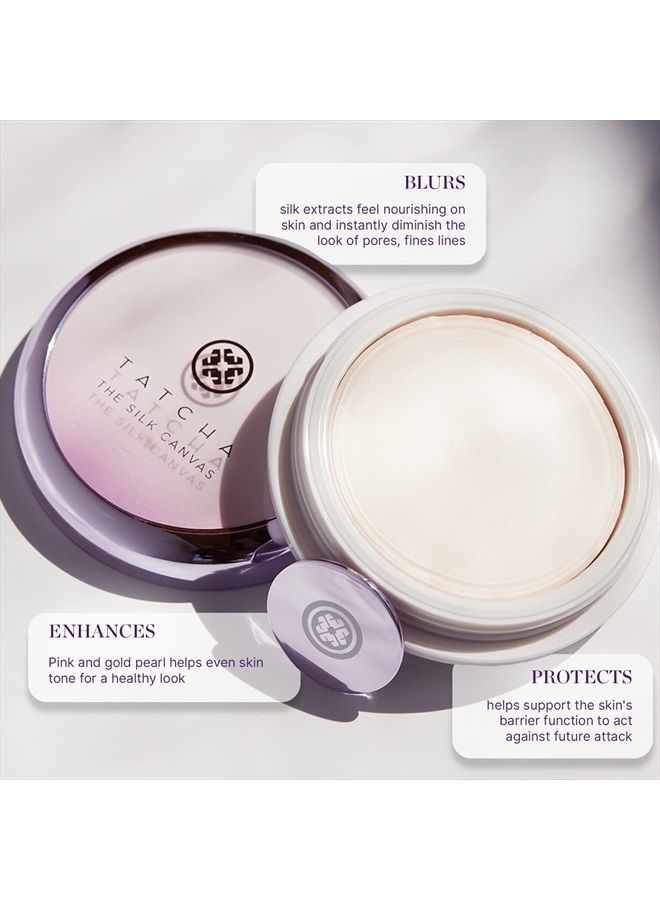 TATCHA تاتشا كانفاس الحرير | برايمر مثالي لمكياج مخملي يساعد المكياج على البقاء لفترة أطول ويجعل البشرة مثالية على الفور، 20 غرام | 0.7 أونصة - Image 5