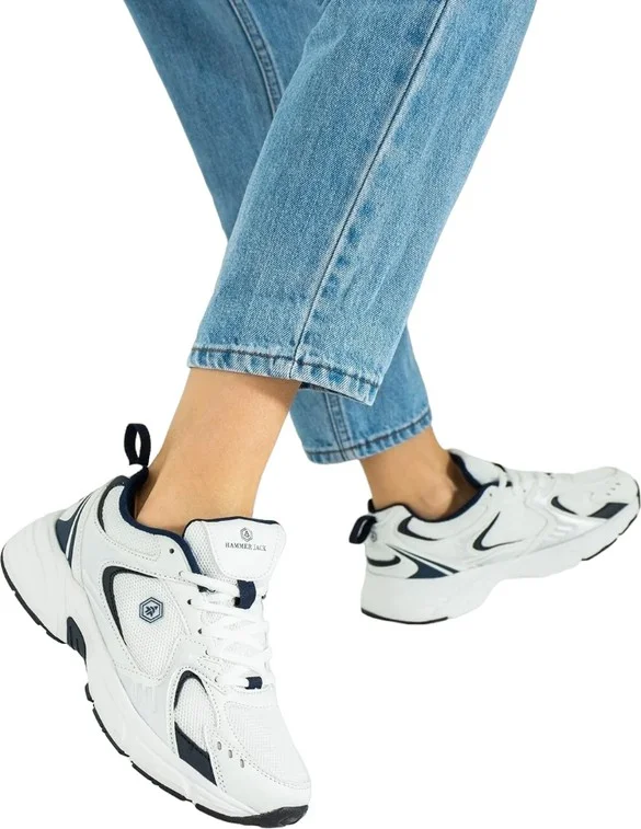 Hammer Jack Songa White Navy Unisex 530 Mod Sneaker Sports Shoes 23144 V6