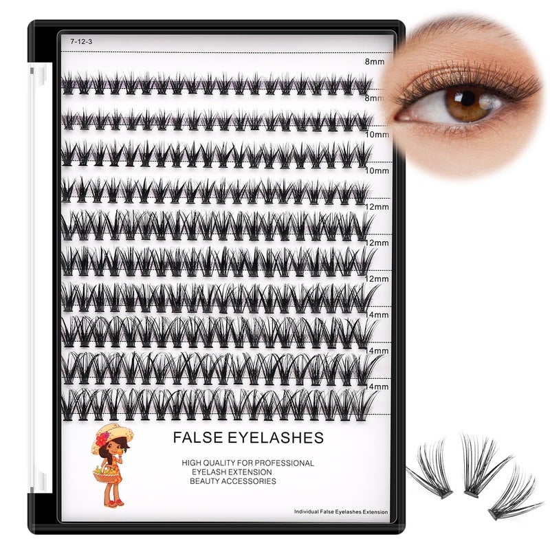 Bodermincer Large Tray 20D Cluster 007C10 Lines8101214mm Mixed9111315mm Mixed 10121416mm MixedNatural Long Individual Flare Lashes Cluster False Eyelashes 8101214mm Mixed