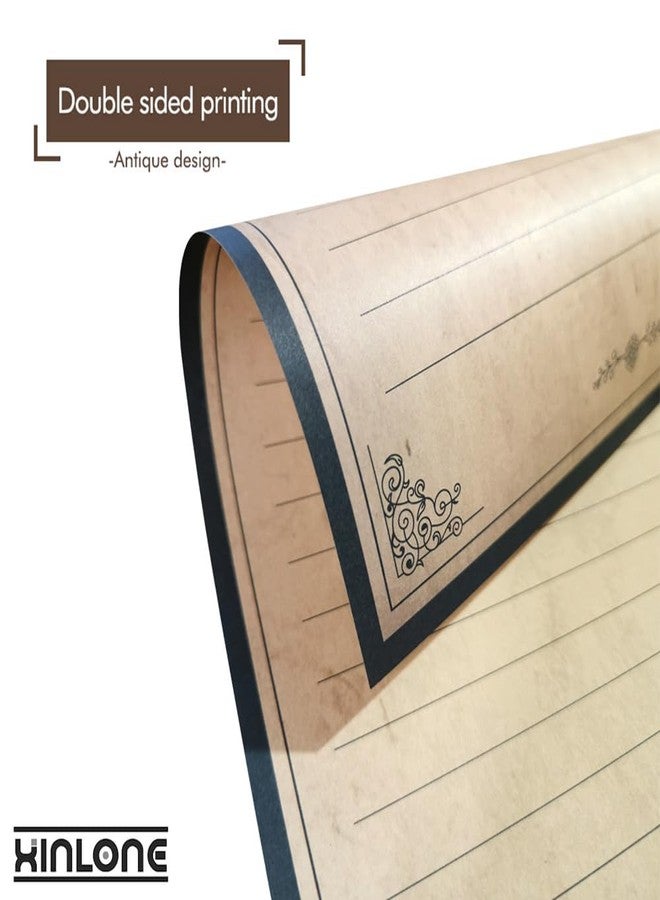 XinLone Lined Vintage Stationary Paper, 7.3 x 10.2 Inch Old Fashion Stationary Paper and Envelopes Set, 48 Sheets + 24 Envelopes Letter Writing Stationery Set for All Occasion - Image 4