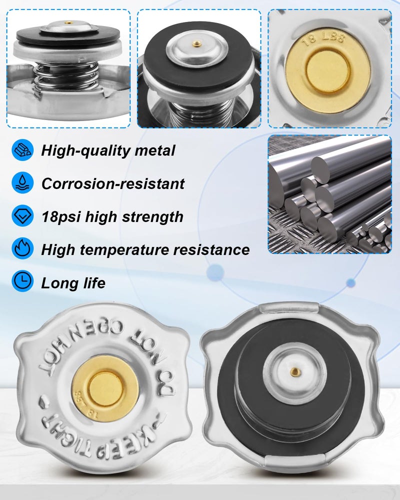 YUANTUO Radiator Cap Fit for Dodge Journey Challenger Charger Durango Jeep Grand Cherokee, Replace 52028974AA, 52079880AA, 55116901AA - Image 3