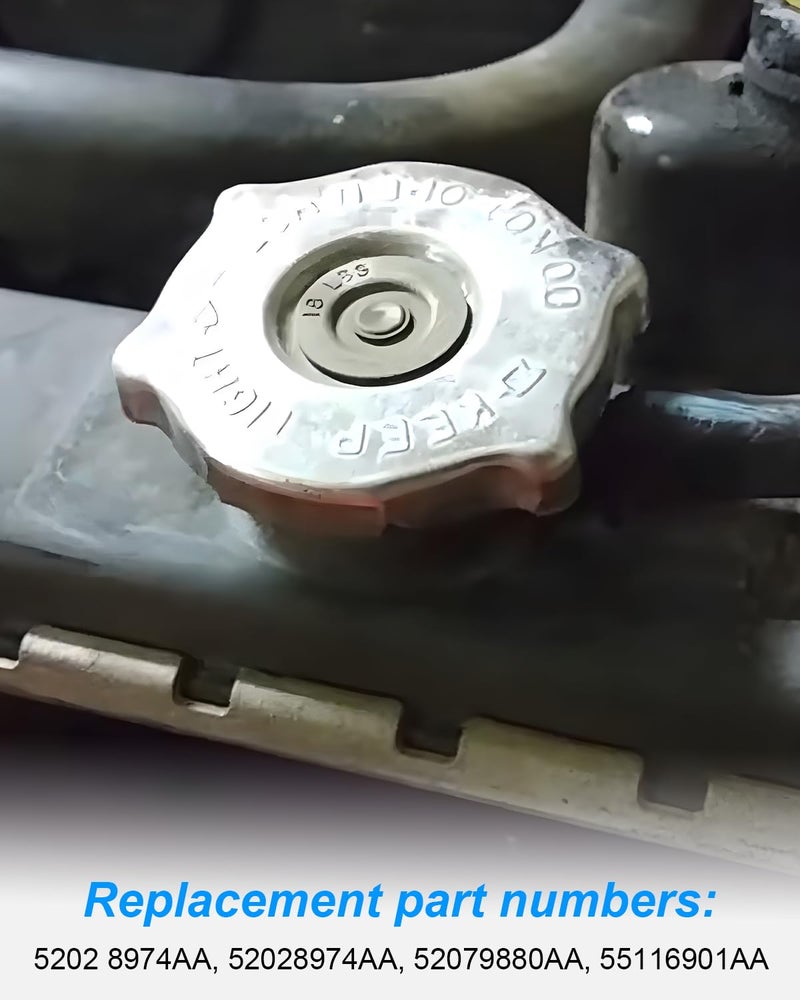 YUANTUO Radiator Cap Fit for Dodge Journey Challenger Charger Durango Jeep Grand Cherokee, Replace 52028974AA, 52079880AA, 55116901AA - Image 4