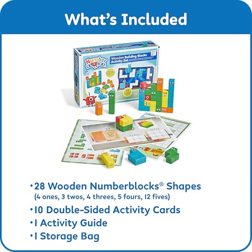 hand2mind Numberblocks Wooden Building Blocks Activity Set, Wood Stacking Toy, Counting Blocks, Numbers for Toddlers, Math Games, Logic Puzzles, Preschool Learning Activities, Kids Birthday Gift - Image 2
