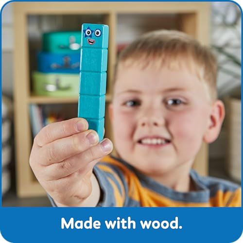 hand2mind Numberblocks Wooden Building Blocks Activity Set, Wood Stacking Toy, Counting Blocks, Numbers for Toddlers, Math Games, Logic Puzzles, Preschool Learning Activities, Kids Birthday Gift - Image 5
