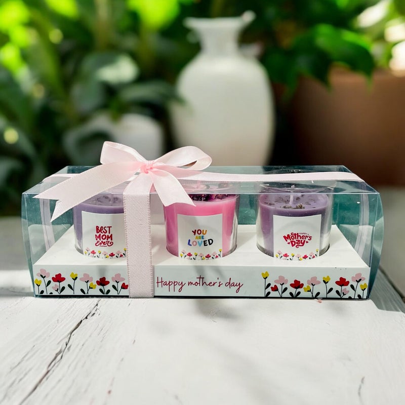 SINCE 7 STORE Mother's Day Scented Candle Gift Hamper - Set of 3 – Rose & Lavender Fragrance, Relaxing Gift for Mom, Perfect for Mother's Day & Special Occasions - Image 5