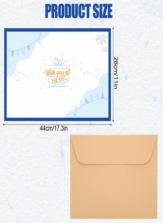 NQEUEPN Large Blue Farewell Greeting Card, 17.32x11.02 Inch Funny Coworker Leaving Card with Envelope Retirement Farewell Gift Good Bye Good Luck We Will Miss You Card for Men Women (Blue) - Image 2