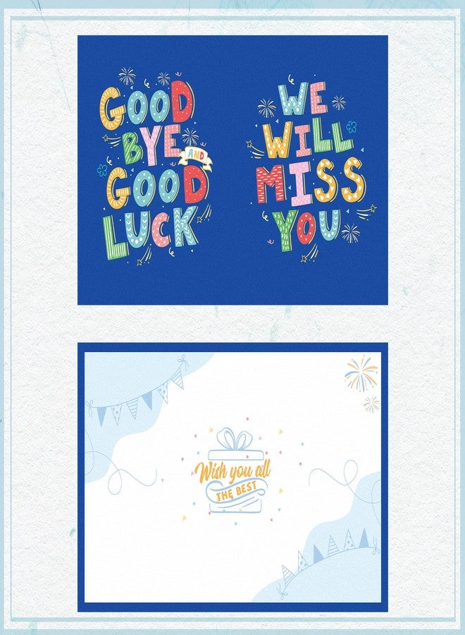 NQEUEPN Large Blue Farewell Greeting Card, 17.32x11.02 Inch Funny Coworker Leaving Card with Envelope Retirement Farewell Gift Good Bye Good Luck We Will Miss You Card for Men Women (Blue) - Image 3