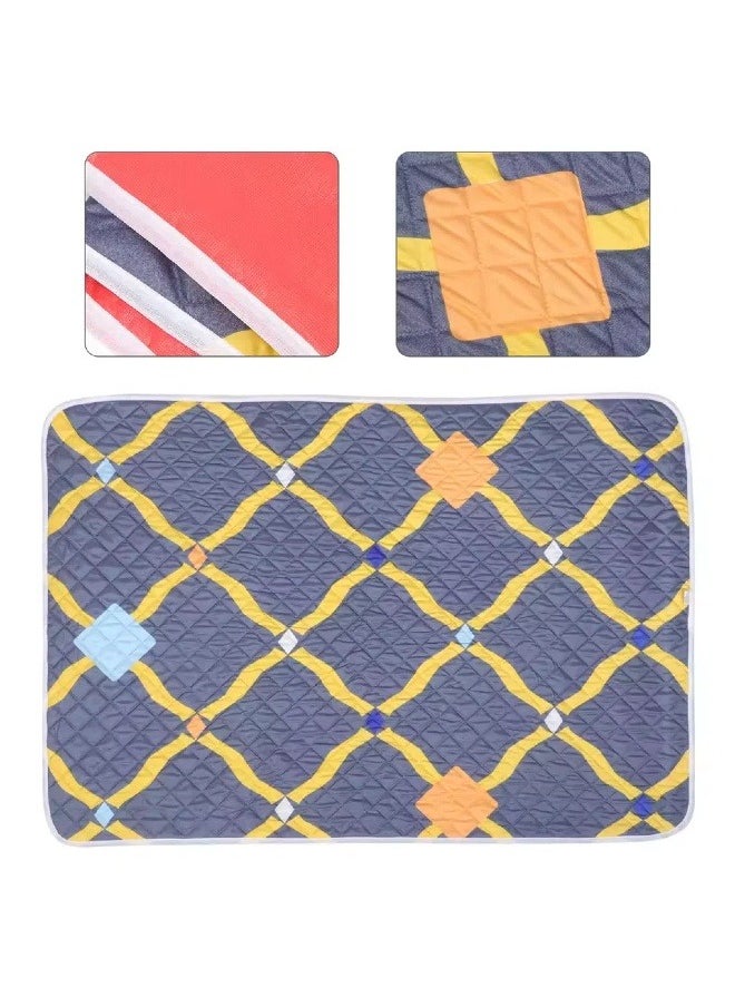 oldlaiben Baby Diaper Changing Pad, Diaper Changing Pad Liner Non-Slip, Quilted Absorbent Bassinet Liners Washable, Reusable Portable Changing Table Pad, Soft Cotton Waterproof Changing Pad for Baby,   Urine Pads for Travel, 70*90cm（Multicolour A）  - Image 5