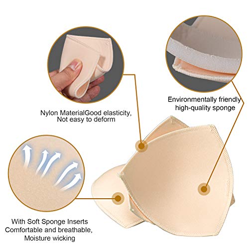 TopBine Bra Pads Inserts (2 Pairs B/C Beige, B/C) - Image 4