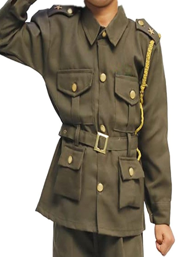 DESI ANDAAZ Subhash Chandra Bose Dress for Boys|Fighters& National Heros Freedom Fighters Dress for Kids|Independence Day Republic Day Fancy Dress For Schools Plays & Competition - Image 3