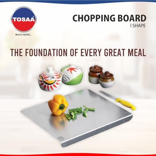 Tosaa (DP101B) Stainless Steel Chopping Board Vegetable,Fruit Cutting, Kneeding, Cake Prep, Heavy Duty Chopping-Board - 1.5MM - Image 3