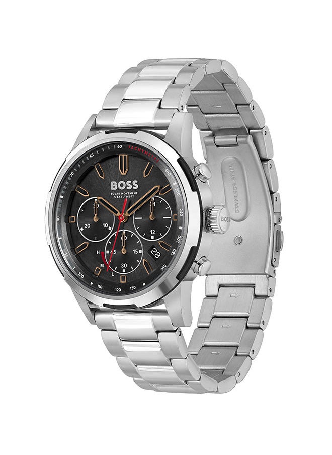 HUGO BOSS Men Chronograph Round Shape Stainless Steel Wrist Watch 44 mm  - Image 2