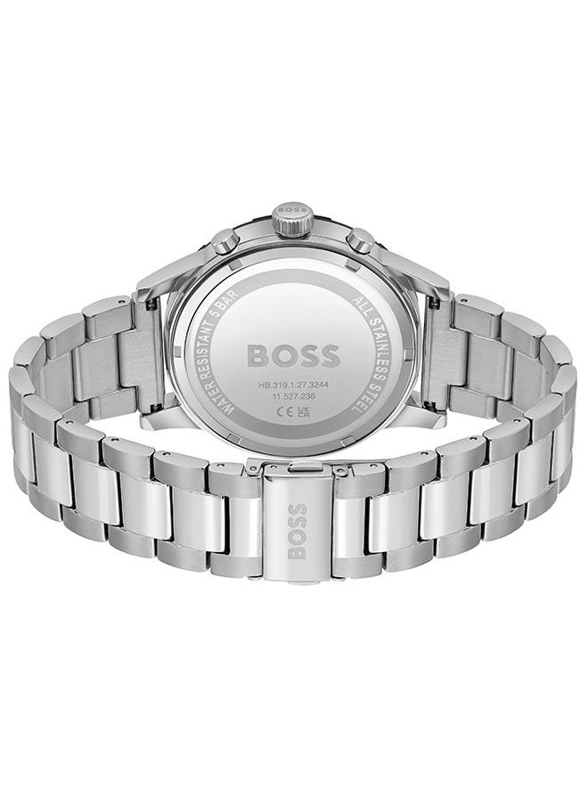 HUGO BOSS Men Chronograph Round Shape Stainless Steel Wrist Watch 44 mm  - Image 3