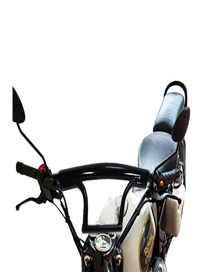 SUPREMECHOICE مقود دراجة Supremechoice 9-B A1 عالي الجودة، أنبوب سميك أسود اللون، مناسب لدراجة Royal Enfield Bullet 350 Twin Spark - Image 4