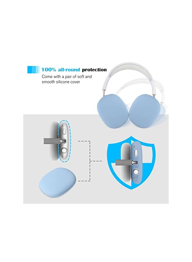 Procases Hard Case for New Earbuds Max, Travel Carrying Headphone Case with Silicone Earpad Cover & Mesh Pocket, Earbuds Max Protective Portable Storage Bag -Navy - Image 5