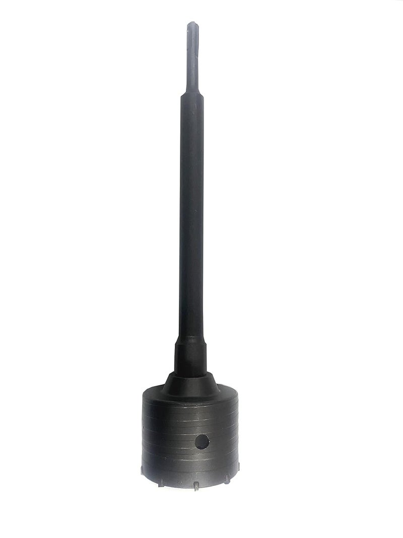 Jon Bhandari Tools Jon Bhandari Tools 75mm Concrete Hole Saw Set Wall Core Drill Bit Cutter Carbide Tipped with SDS plus extension bar for Brick Cement Stone Etc 75mm Concrete Hole Saw with 350mm SDS bar  - Image 2