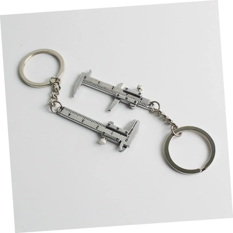 2 Pcs Vernier Caliper Keychain Portable Measuring Tool Accurate Gauge for Home Use Engineering Measurement - Image 5