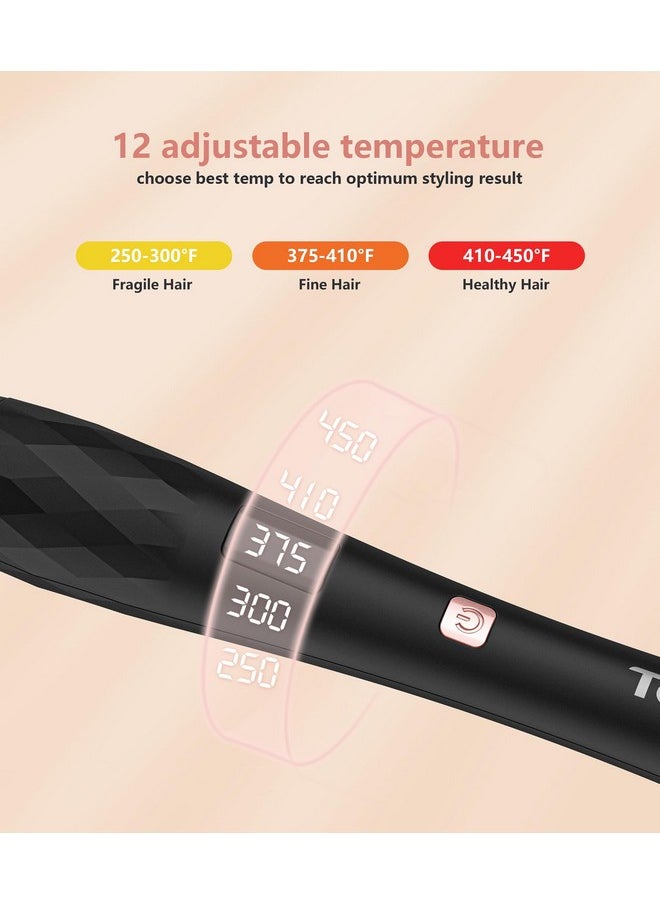 Terviiix - Small Barrel Curling Iron Wand 3/8 Inch Thin Curling Wand Iron For Short & Long Hair Argan Oil And Keratin Infused Ceramic Curler With Digital Adjustable Temperature & Autooff 9Mm Black - Image 1