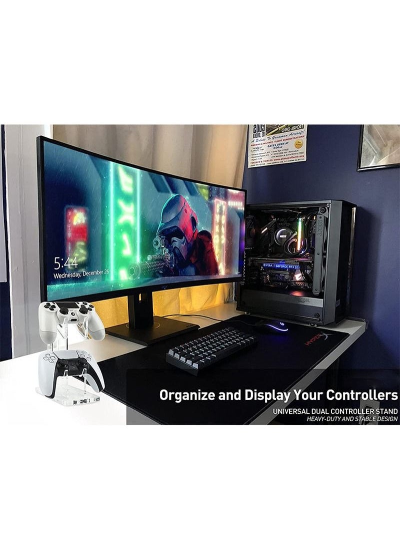 حامل تحكم مزدوج من الأكريليك لأجهزة PS4 / PS5 / Xbox One / Switch Pro
