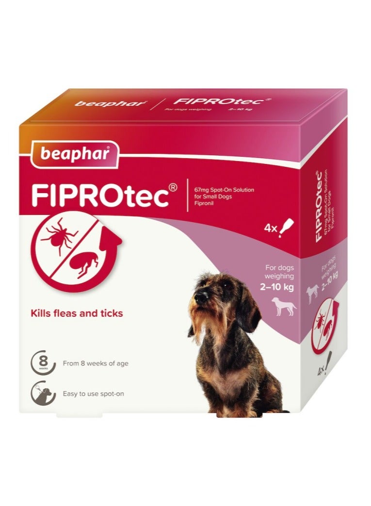 beaphar Fiprotec for Small Dog, 4 Pipettes