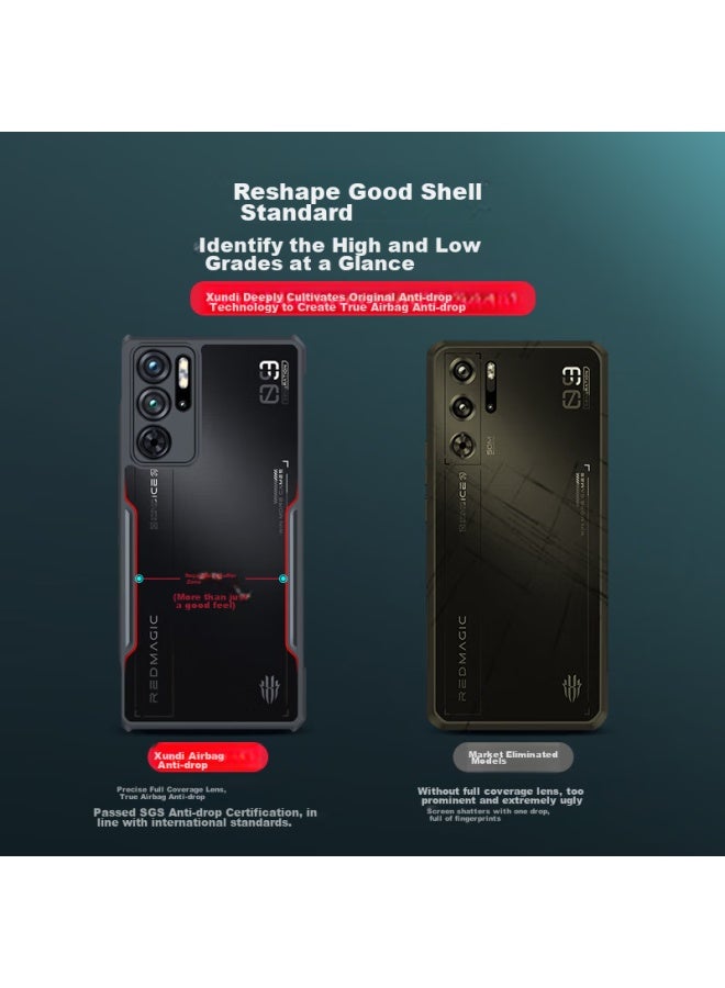 Xundd Magnetic Protective Case For Red Magic 9spro/9spro+, Compatible With Nubia 9pro/9pro+, Shockproof Gaming Case, Full Lens Protection, Heat Dissipation, Transparent Protective Cover - Image 4