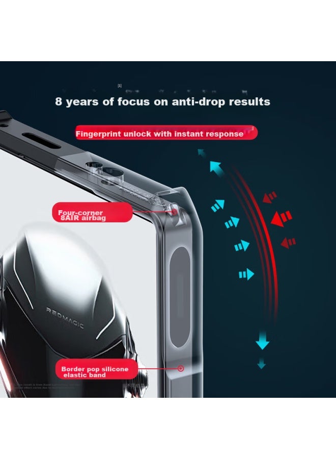 Xundd Magnetic Protective Case For Red Magic 9spro/9spro+, Compatible With Nubia 9pro/9pro+, Shockproof Gaming Case, Full Lens Protection, Heat Dissipation, Transparent Protective Cover - Image 2