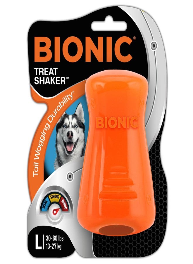 بيونيك لعبة مضغ الكلاب BIONIC Treat Shaker، كبيرة - لعبة مضغ تفاعلية للكلاب تتحمل أقوى أنواع المضغ، للكلاب التي يتراوح وزنها بين 30-60+ رطل (13-27+ كجم). - Image 1