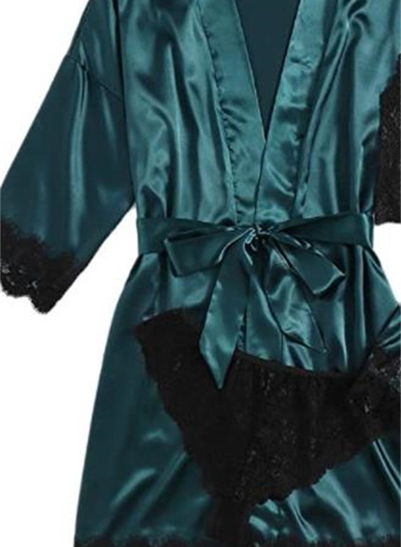 4pcs pajamas women's home pajamas lace pajamas set  - Image 3