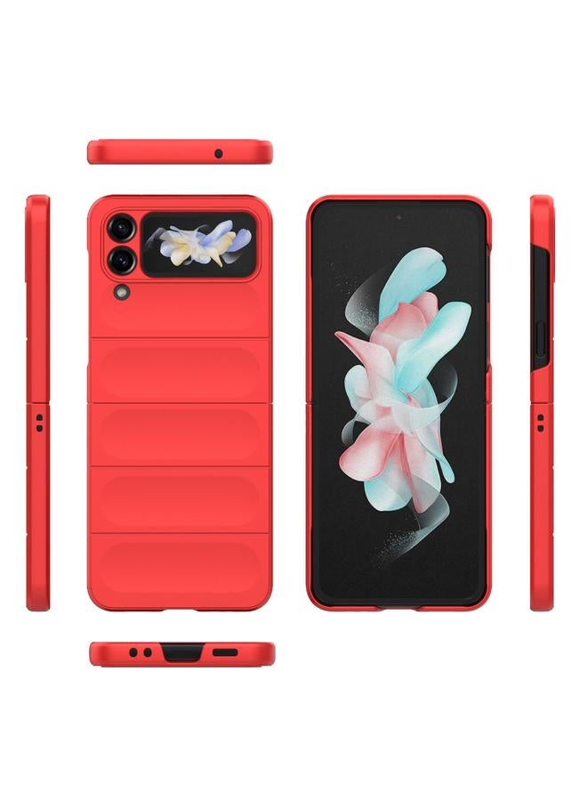 اس-توب جراب لهاتف Samsung Galaxy Z Flip4 5G Magic Shield Fold PC جراب هاتف مقاوم للصدمات - Image 2