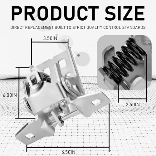 Gagsu Classic Black Metal Door Hinge Upper Driver Side Left Compatible with 1994-2002 Dodge Ram 1500 2500 3500, 1997-1998 Dakota, Front Left Driver Side Upper Door Hinges 55075957AC - Image 4