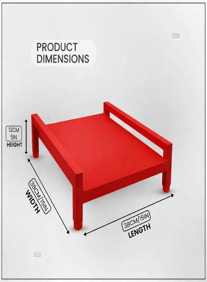 OGFC 58527 Metal Table Top Induction Stand Red/Kitchen Organizer (38 L x 38 W x12 H CM's, RED Color) - Image 2