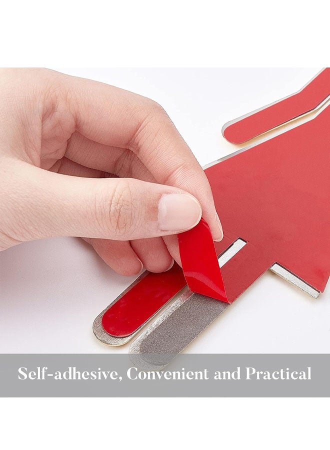 Restroom Identification Signs  Men Women Brushed Bathroom Sign Door Signage Decor Plastic Figure Set Self Adhesive Back for Business Office Restaurant (Gold) - Image 3