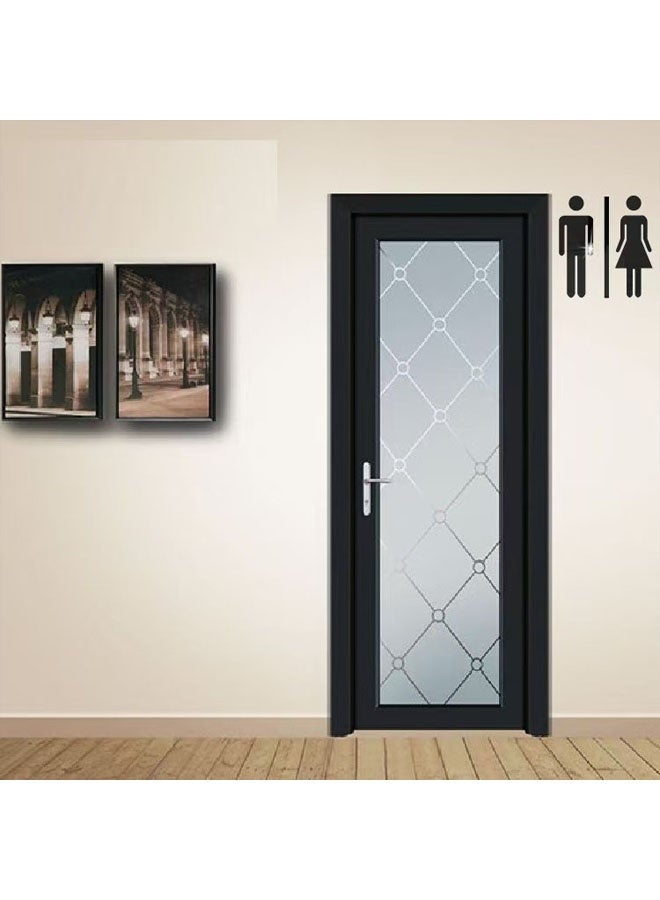 Restroom Identification Signs  Men Women Brushed Bathroom Sign Door Signage Decor Plastic Figure Set Self Adhesive Back for Business Office Restaurant (Gold) - Image 4