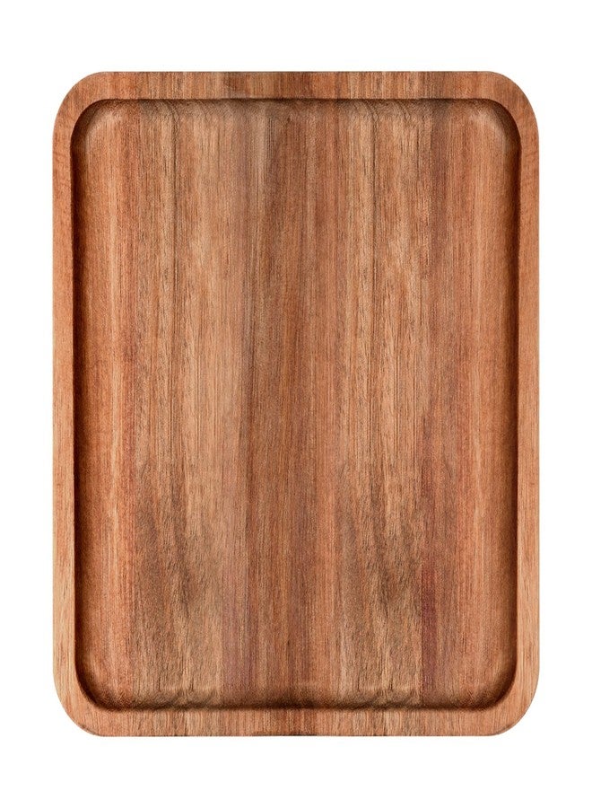 LorisArm 8" Acacia Wood Plate, Square Wooden Trays Serving Platter Dinner Server Tray Dessert Cookie Snack Fruit Serving Board. - Image 1