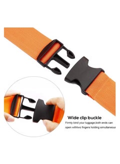 NOVOLAN NOVOLAN Luggage Straps 2 Pieces, Packing Straps, Suitcases, Suitcases, Luggage Straps, Checked Reinforcement Straps, Trolley Cases, Plastic Buckle Luggage Straps, Generous Length 188x5cm (orange)  - Image 2