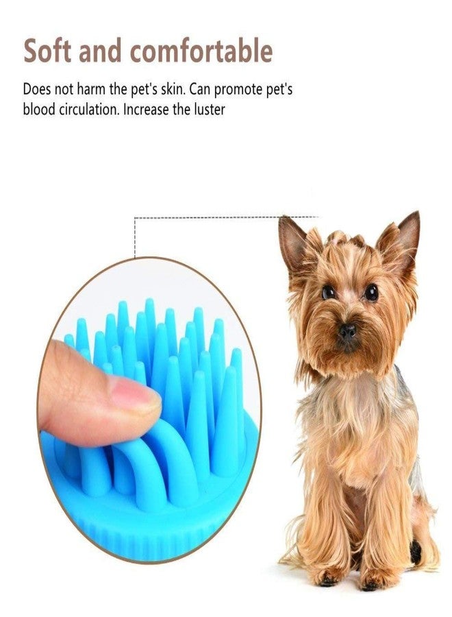 FosCadit Pet Dog Cat Bath Brush Massage Brush Soap Foam Bottle Brush Shampoo Dispenser Shower Brush Scrubber with Removable Washing Comb(Multicolor) - Image 3