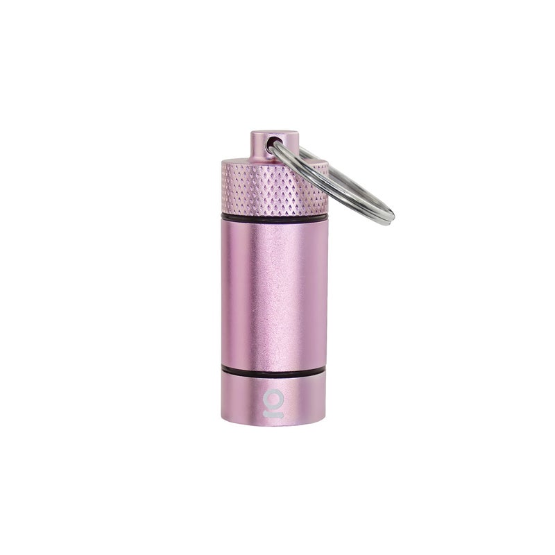 ONGROK ONGROK Premium Mini Storage Tube Keychain PocketSized Airtight Aluminum Metal Holder and Case Rose Gold