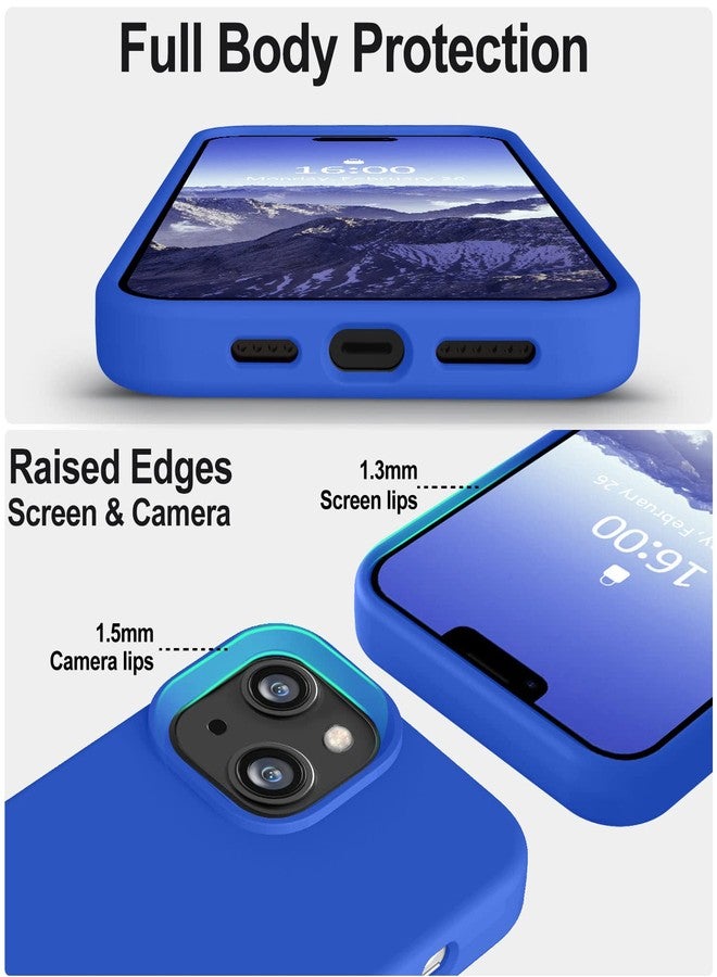 Vooii Compatible with iPhone 14 Case, [Anti-Scratch Microfiber Lining] [Soft Touch Premium Liquid Silicone], Ultra Slim Shockproof Protective Phone Case for iPhone 14 - Klein Blue - Image 3