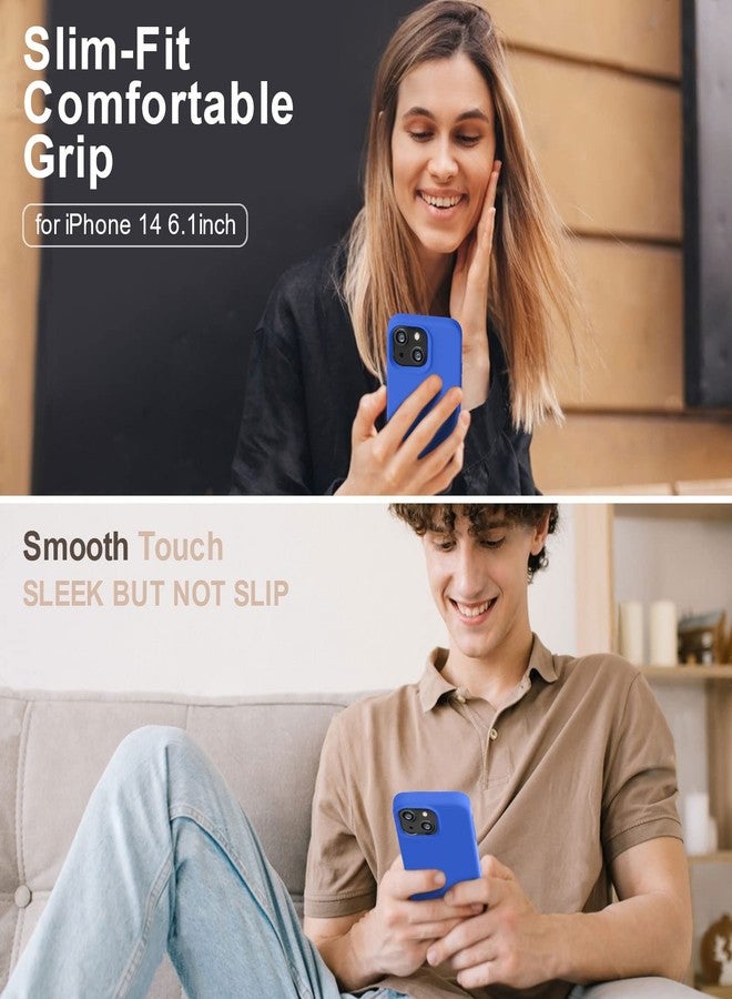 Vooii Compatible with iPhone 14 Case, [Anti-Scratch Microfiber Lining] [Soft Touch Premium Liquid Silicone], Ultra Slim Shockproof Protective Phone Case for iPhone 14 - Klein Blue - Image 2