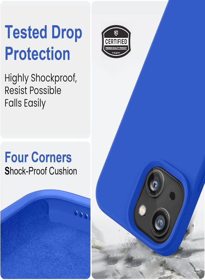 Vooii Compatible with iPhone 14 Case, [Anti-Scratch Microfiber Lining] [Soft Touch Premium Liquid Silicone], Ultra Slim Shockproof Protective Phone Case for iPhone 14 - Klein Blue - Image 4