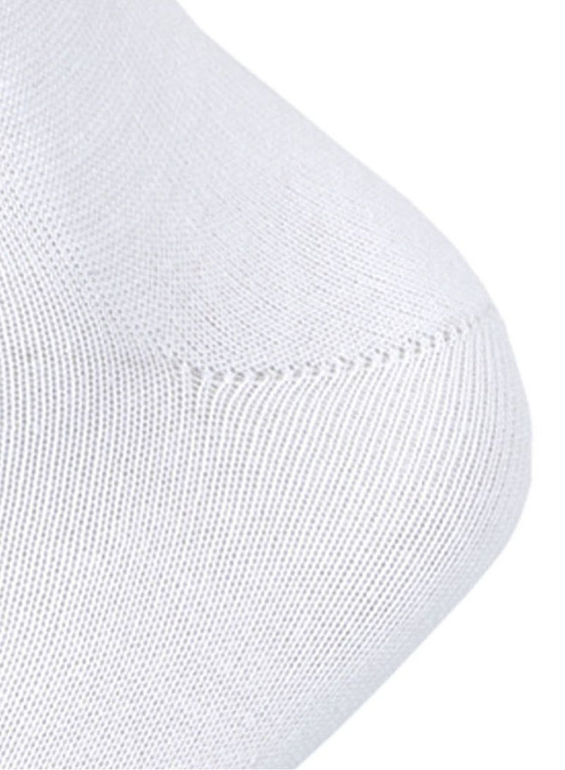 SAM SOCKS Men Set of 3 Classic Socks Plain White  - Image 4