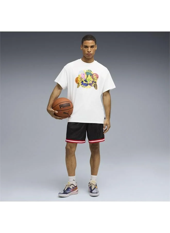 Puma PUMA Black-CMYK-AOP Hooptopia Reversible 7" Shorts Men for Men | Best Price UAE